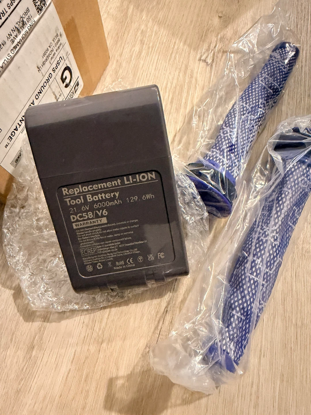 Replacement Li-ion Tool Battery and Filters for Dyson V6