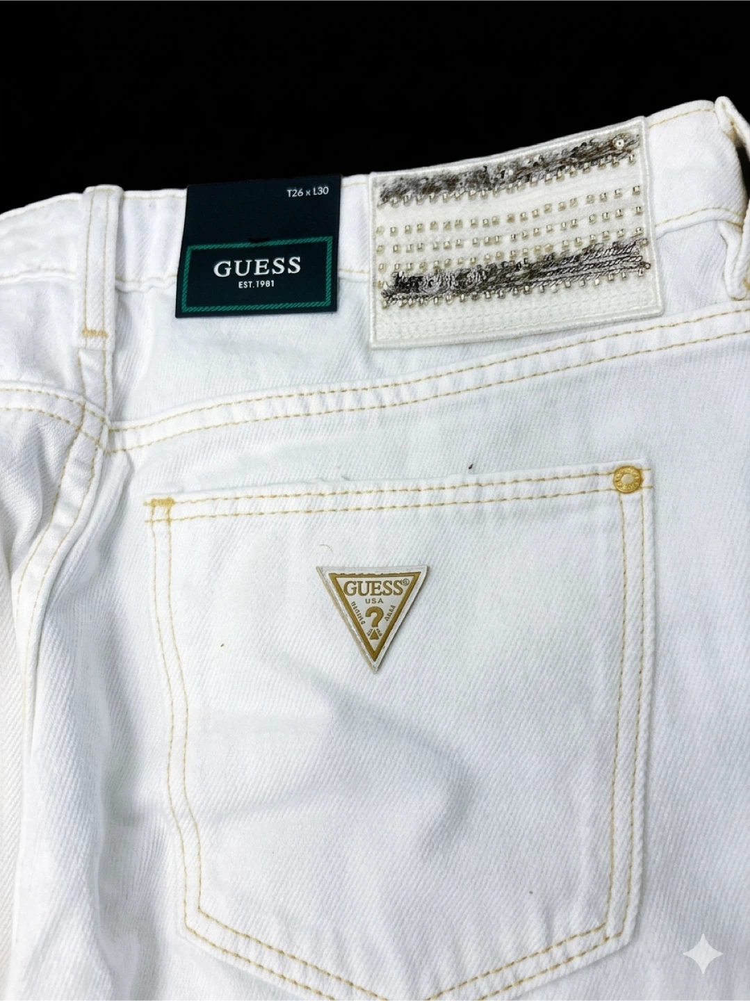 Guess White Denim Jeans T26 x L30
