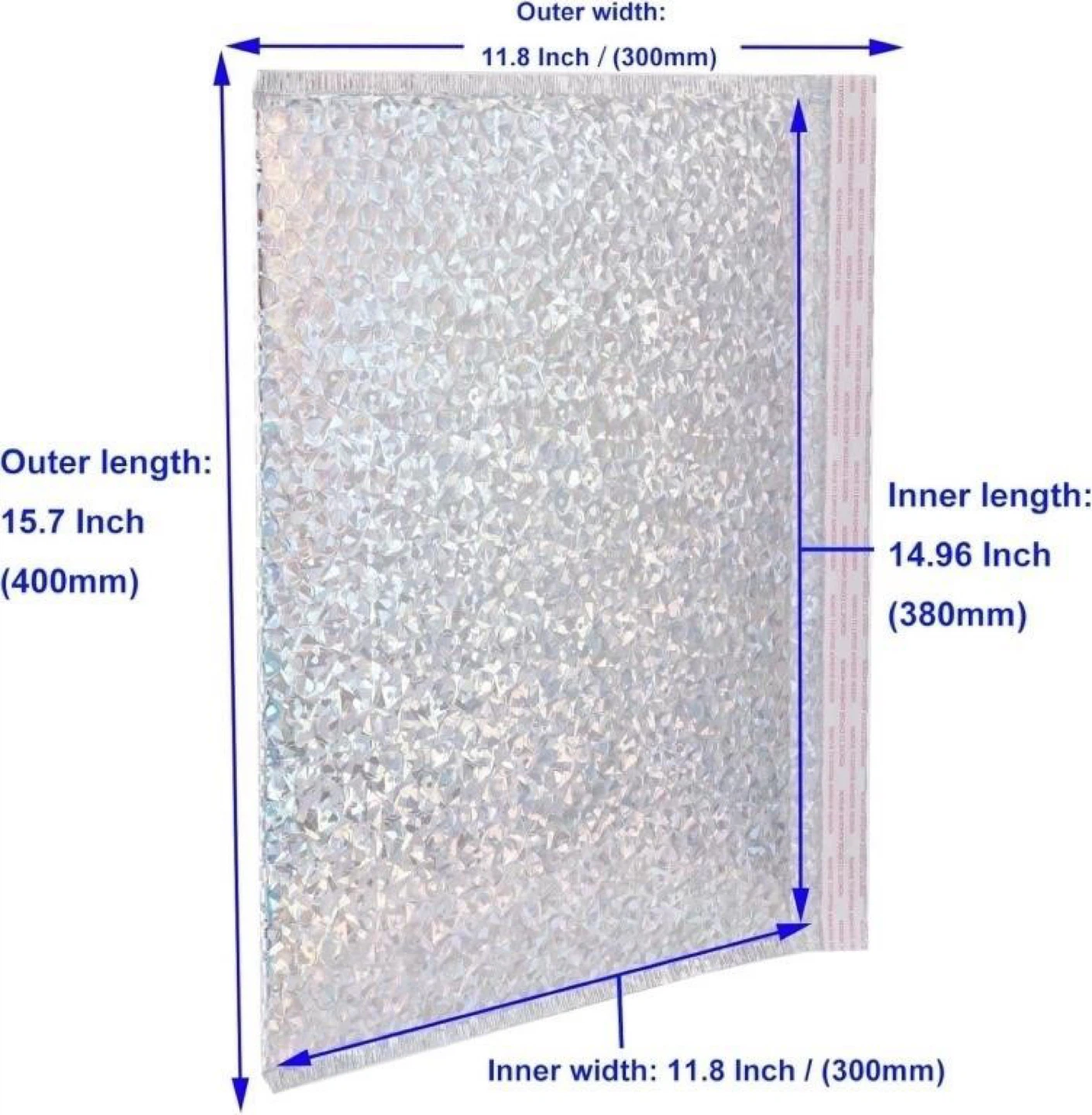 Holographic Metallic Bubble Mailer 15.7x11.8 - photo 2