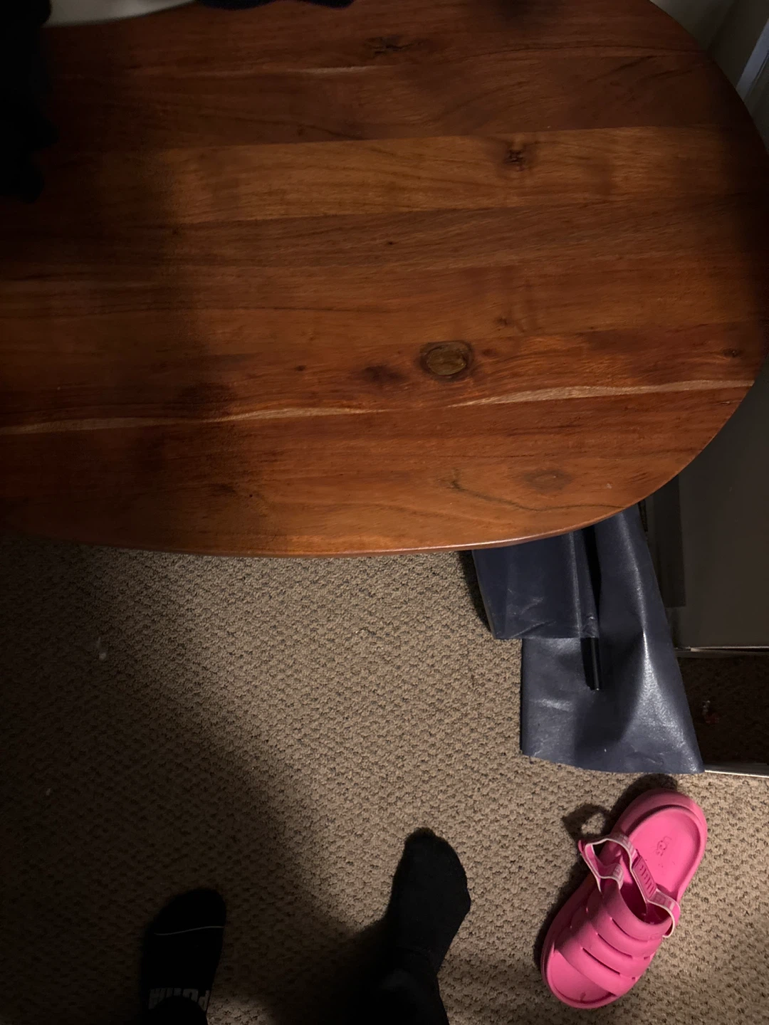 Wooden Kidney Shaped Coffee Table - photo 4