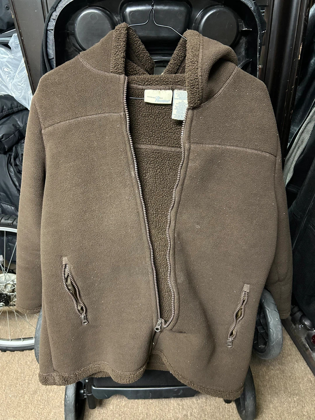 Penmans Brown Fleece Lined Hoodie Size M