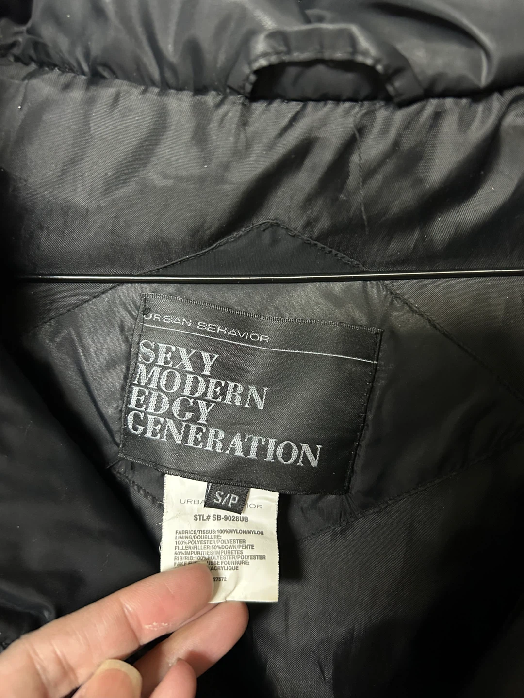 Urban Behavior Puffer Coat - Black, Size S - photo 2