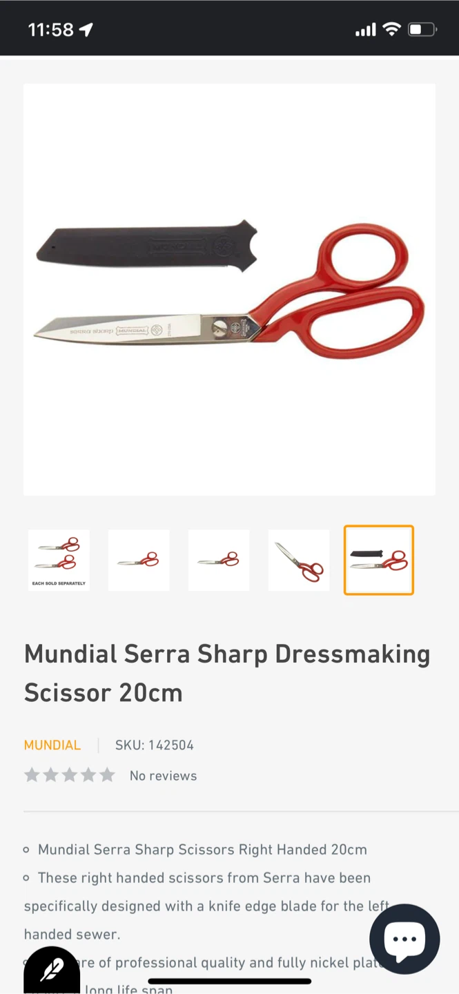 Mundial Serra Sharp Dressmaking Scissors 20cm - photo 5