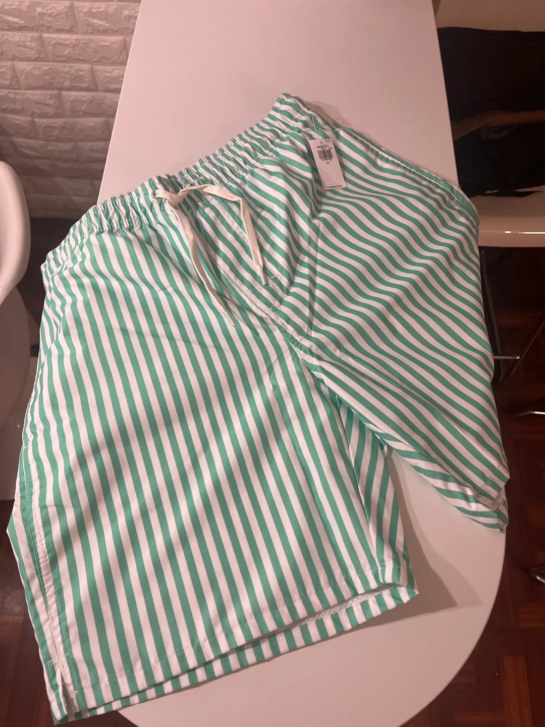 Striped Bikini Set and Swim Trunks - photo 3