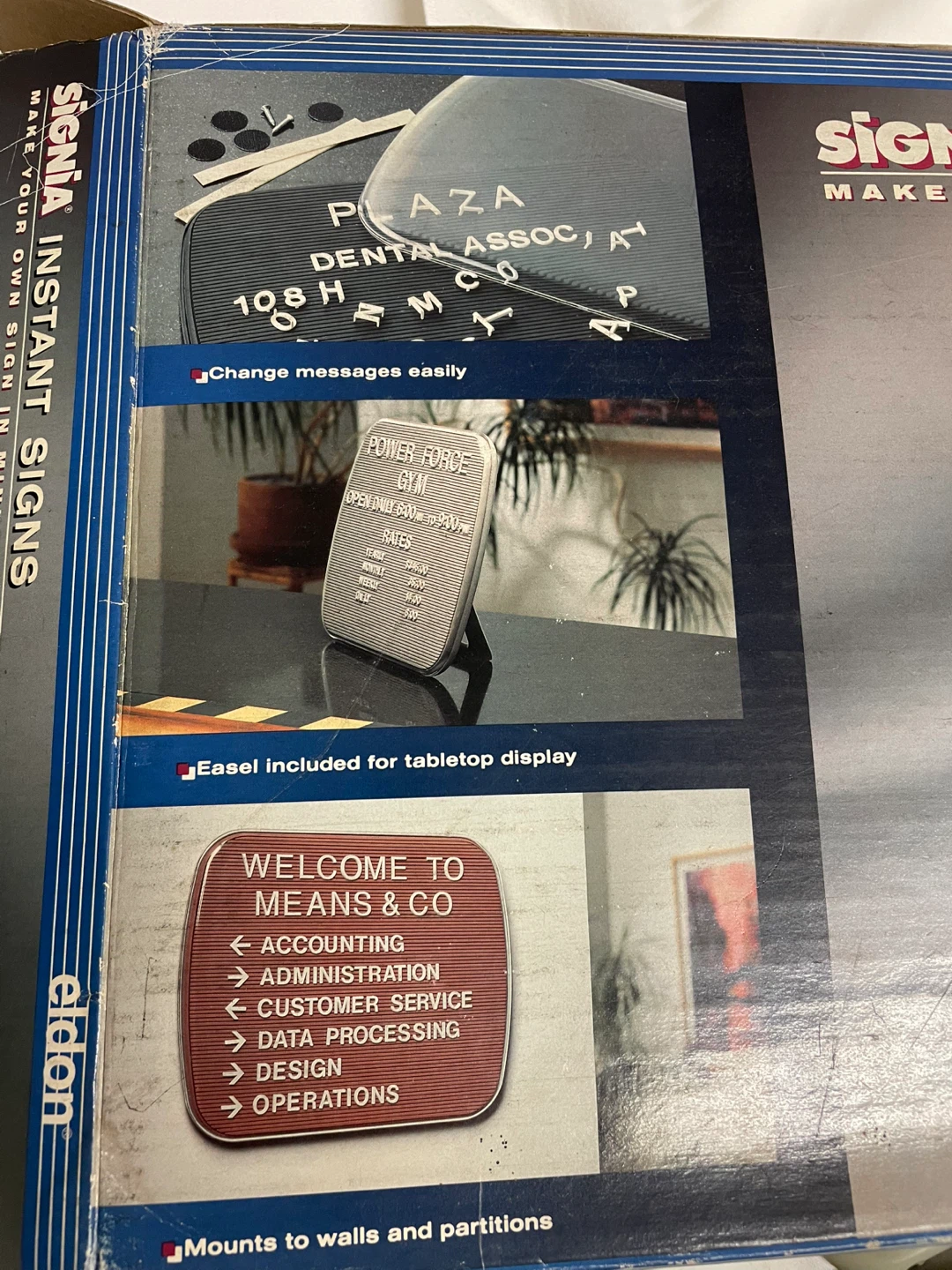 Signia Instant Signs Wall or Tabletop Sign System Kit