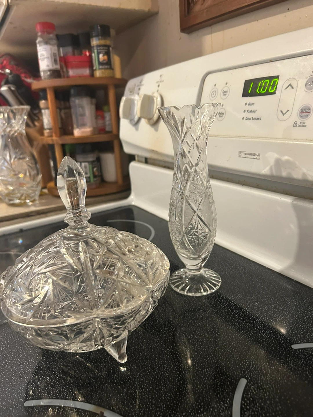 Set of pinwheel pattern Crystal Glassware and Decor - photo 5