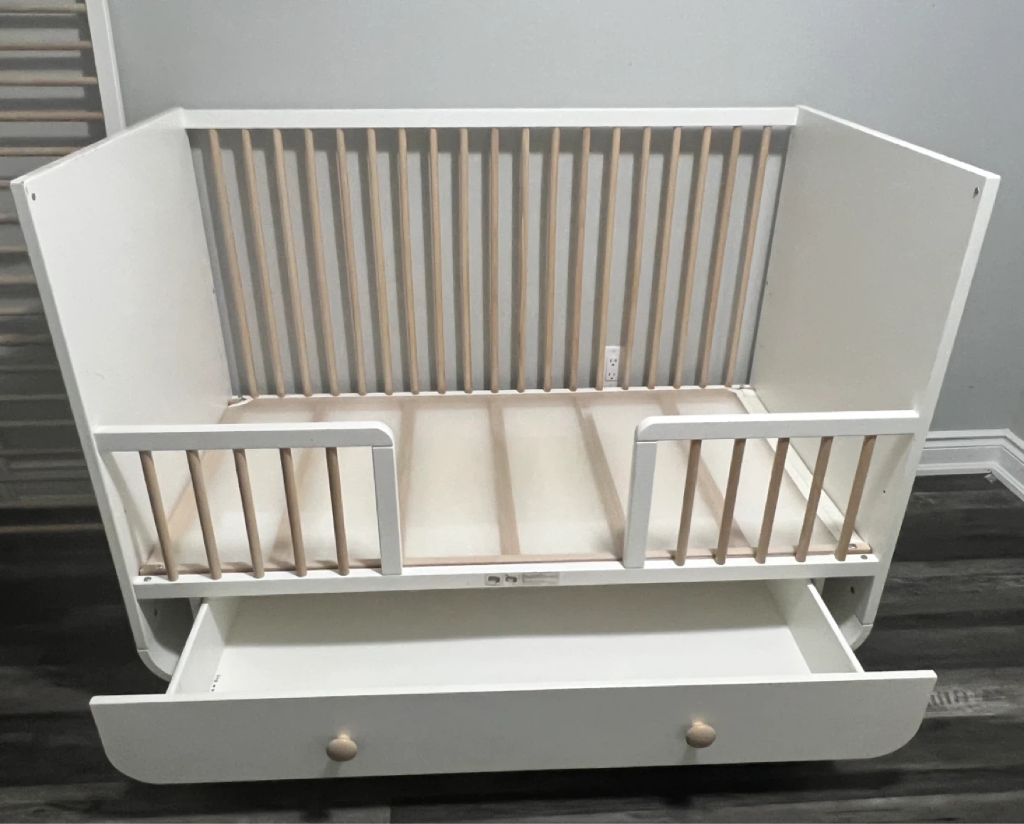 Ikea MYLLRA - Crib / Toddler Bed with Storage Drawer - photo 3
