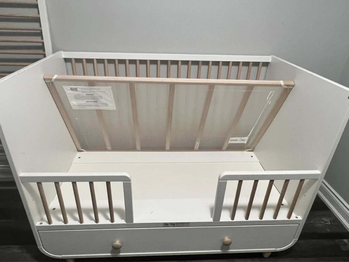 Ikea MYLLRA - Crib / Toddler Bed with Storage Drawer - photo 4