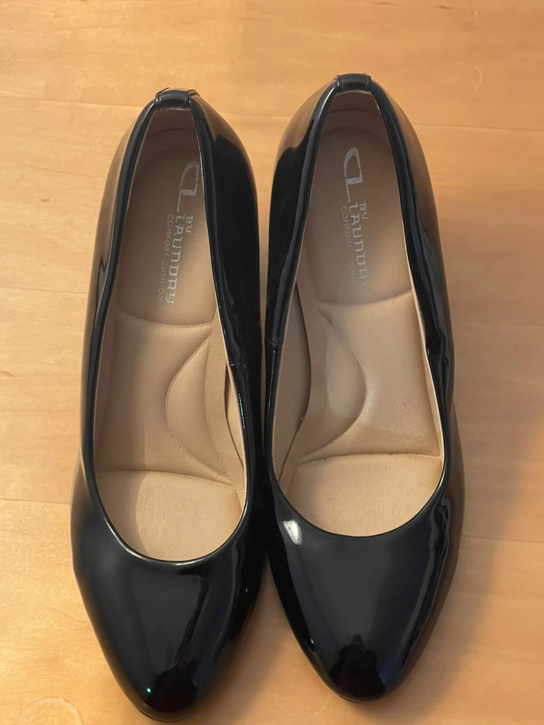 Black Patent Chunky Heel Pumps size 6.5 - photo 3