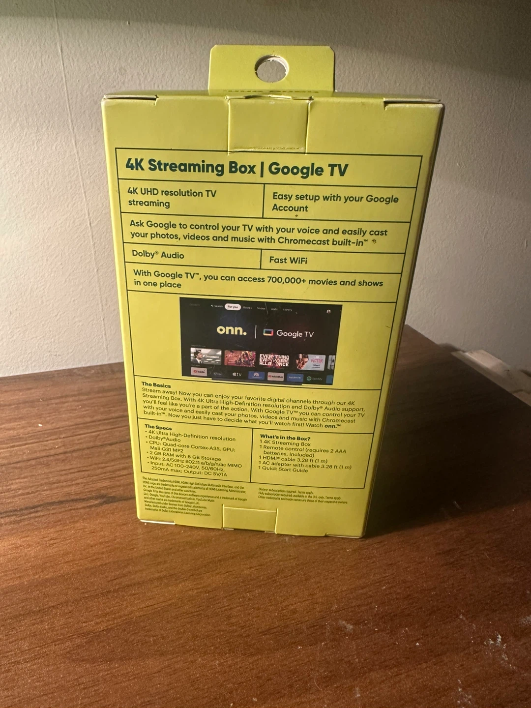 4K Google TV Box – onn. Streaming Device (Brand New) - photo 2