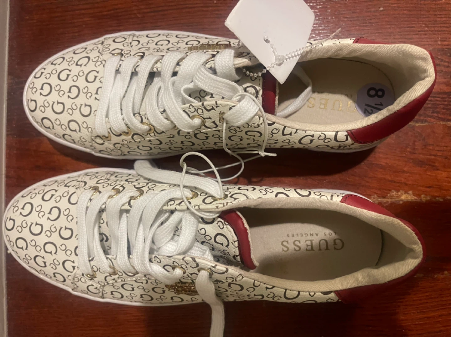 Guess Women's Sneakers - White/Red - Size 8.5 - photo 2