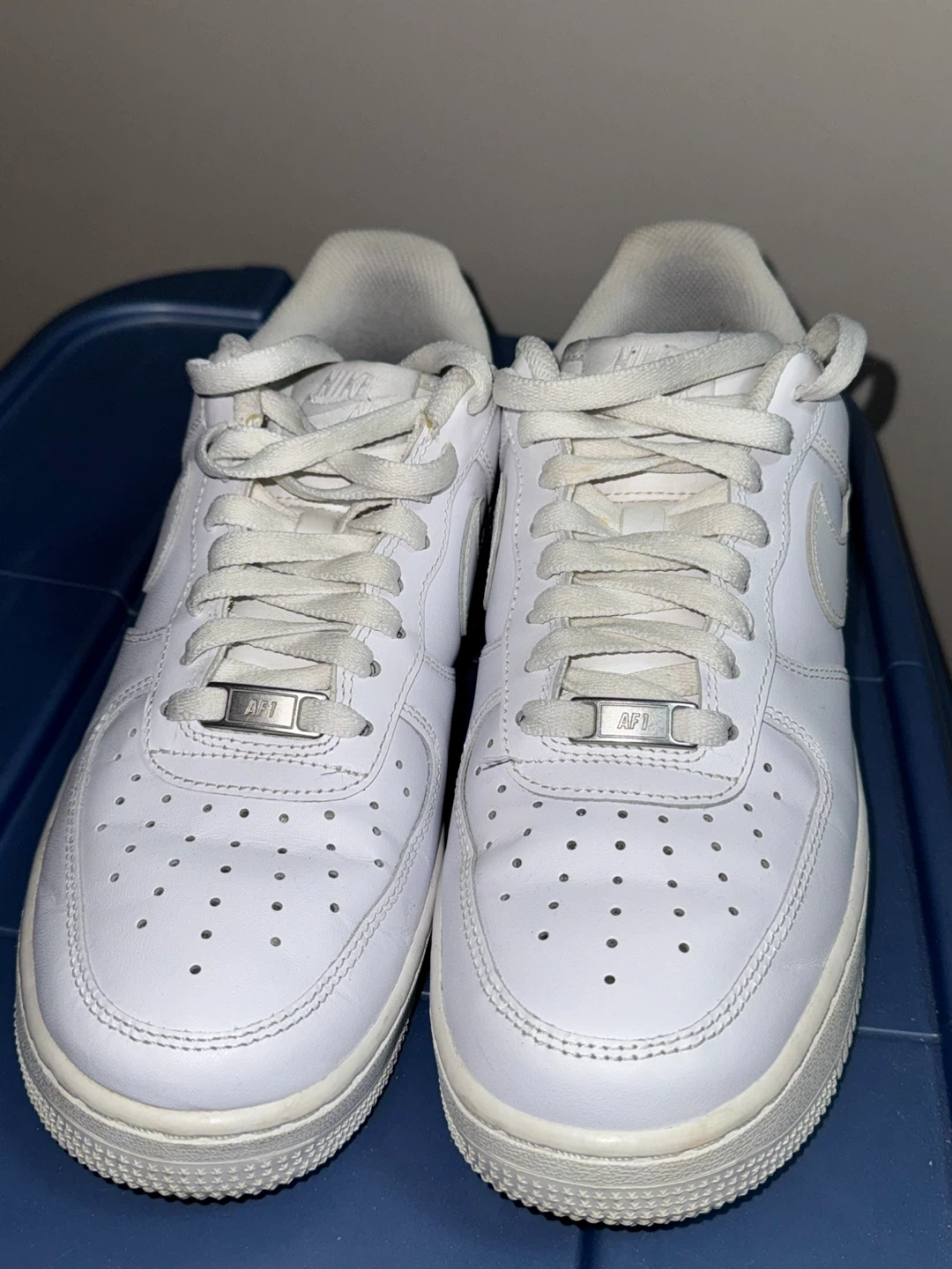 Nike Air Force 1 White Sneakers - US 8.5 - photo 2