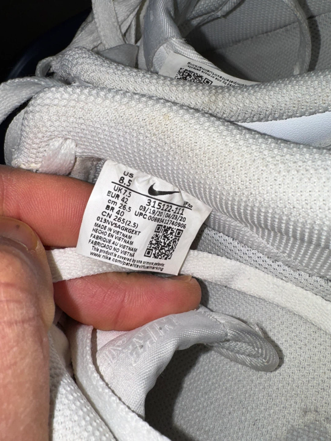 Nike Air Force 1 White Sneakers - US 8.5 - photo 5
