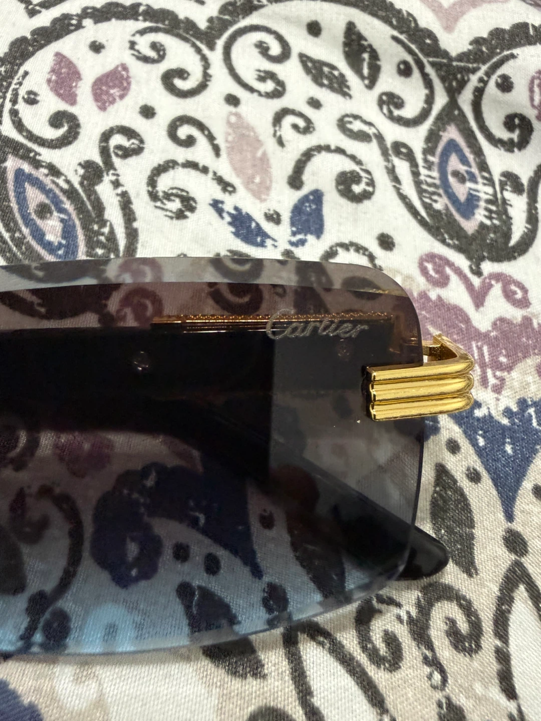 Rimless Sunglasses - Gold & Black - photo 4