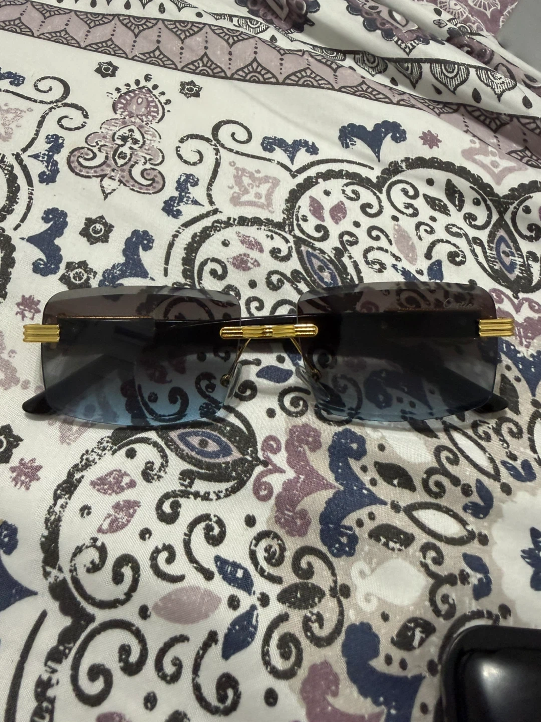 Rimless Sunglasses - Gold & Black - photo 3