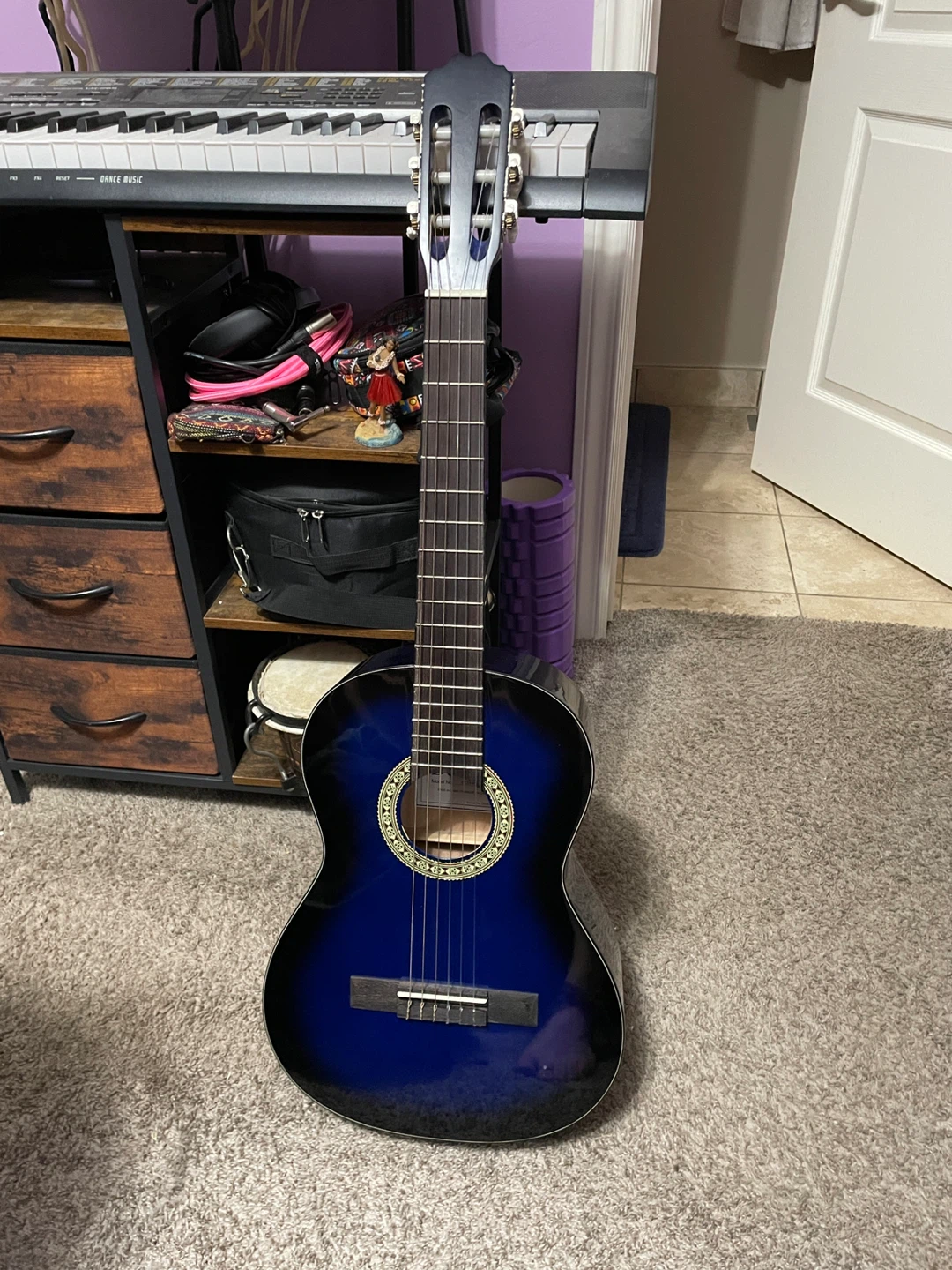 Acoustic Guitar with Gig Bag - Blue