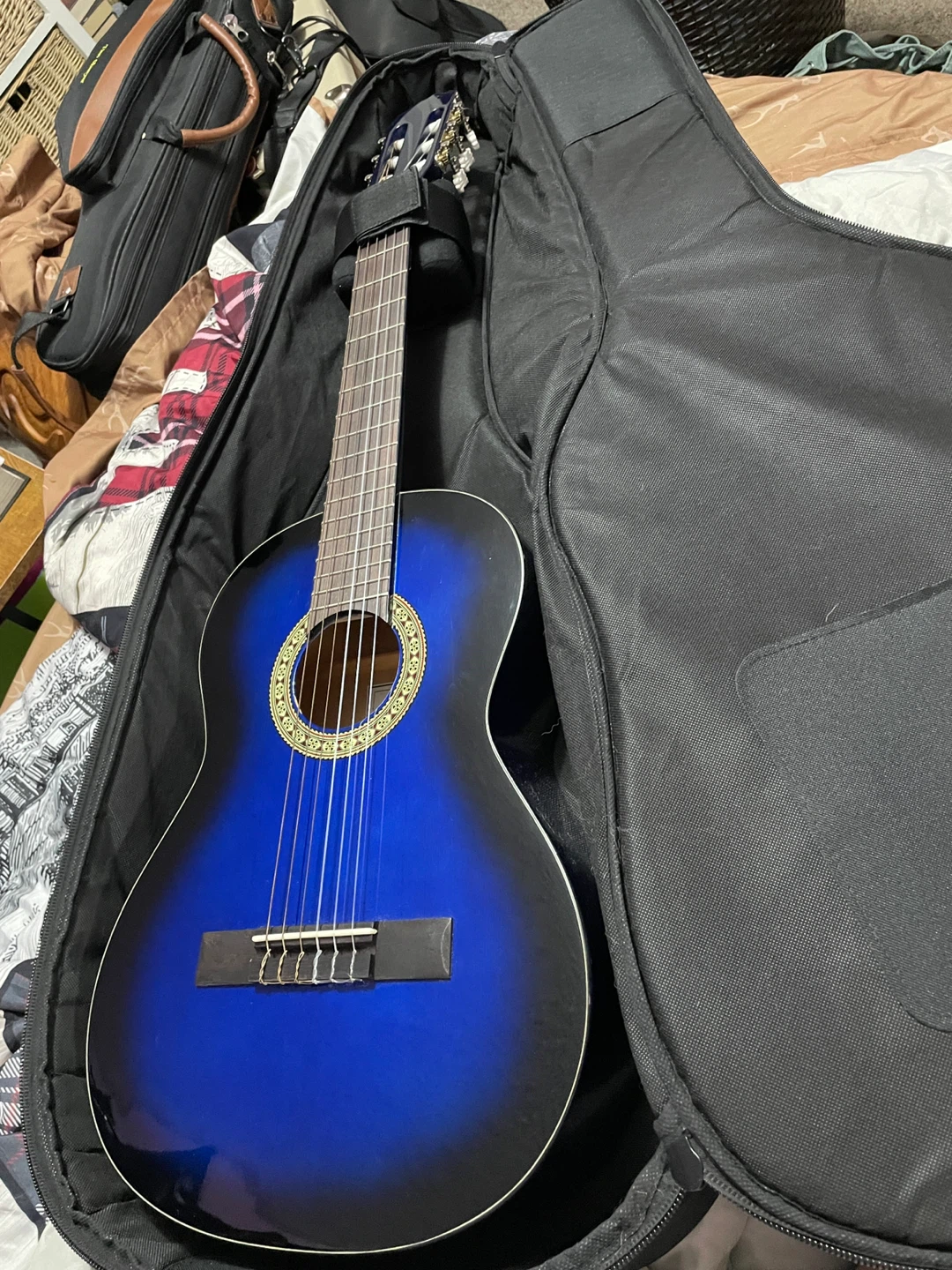 Acoustic Guitar with Gig Bag - Blue - photo 2