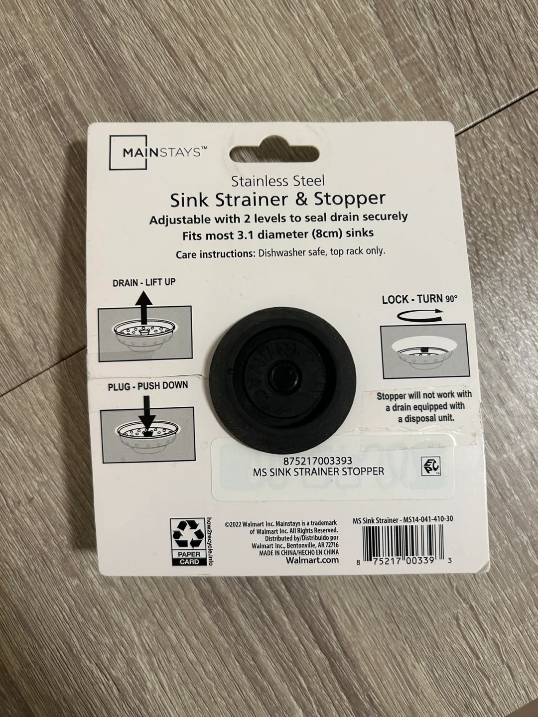 Mainstays Stainless Steel Sink Strainer & Stopper - photo 2