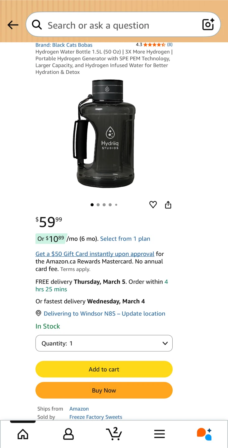 Portable Hydrogen Water Bottle - photo 2