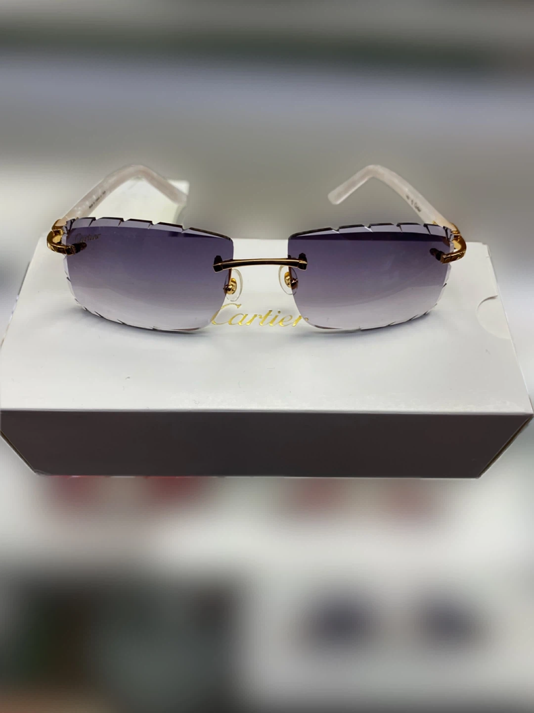 Cartier Rimless Gradient Sunglasses