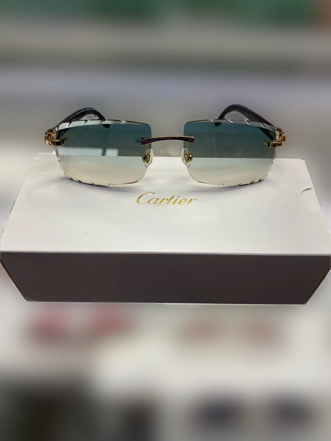 Cartier Rimless Gradient Sunglasses