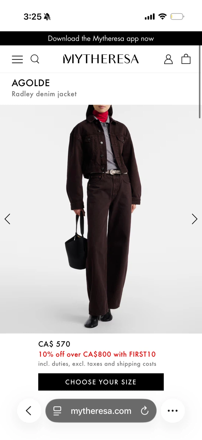 AGOLDE Radley Denim Jacket - Brown - photo 3