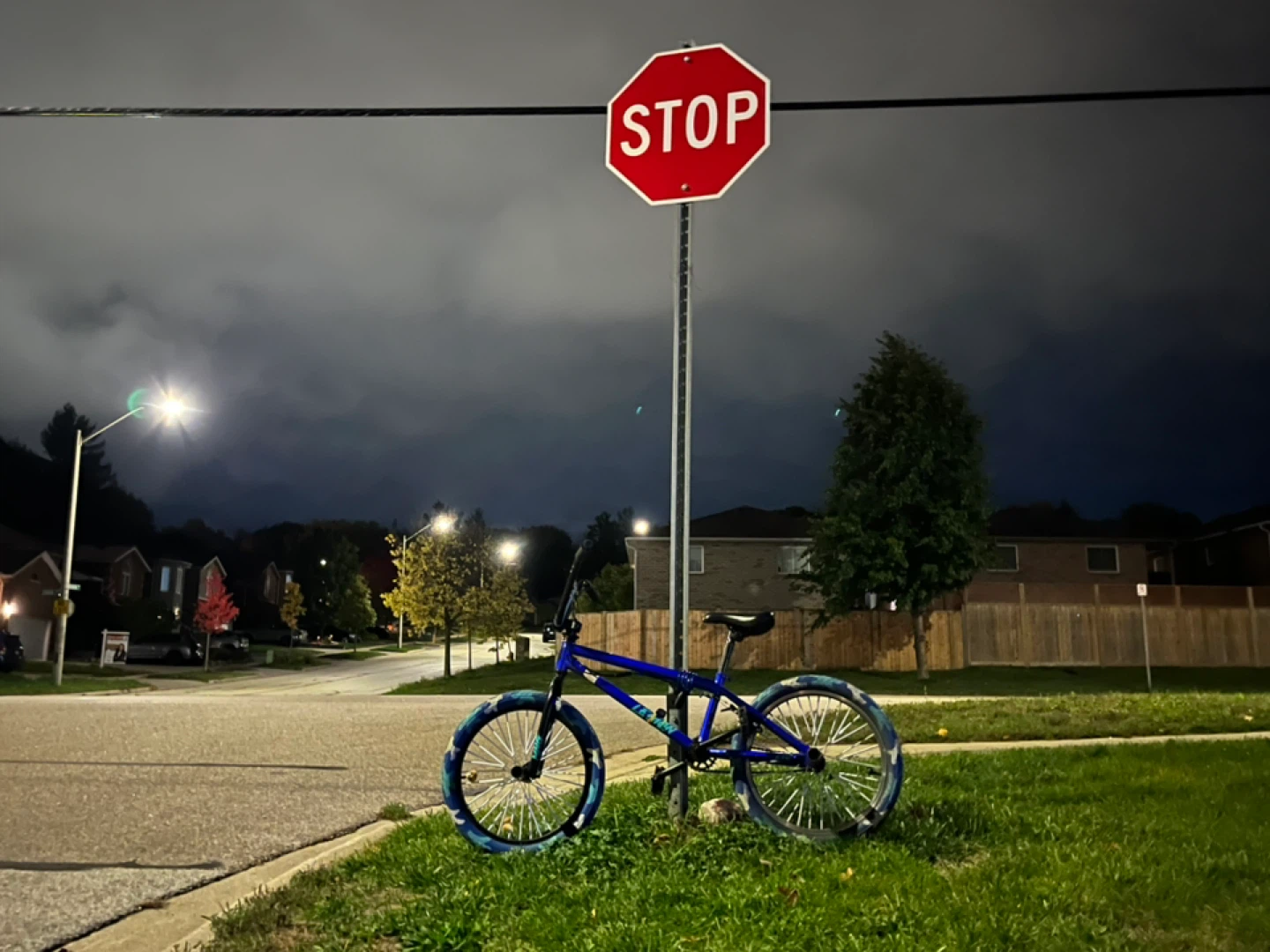 Blue BMX Bike