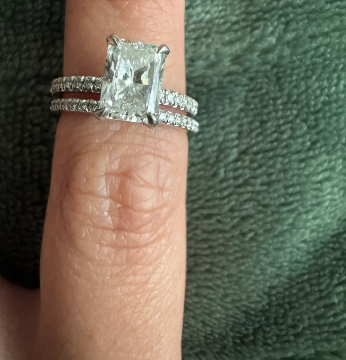 1.28 Carat Radiant Cut Diamond Engagement Ring