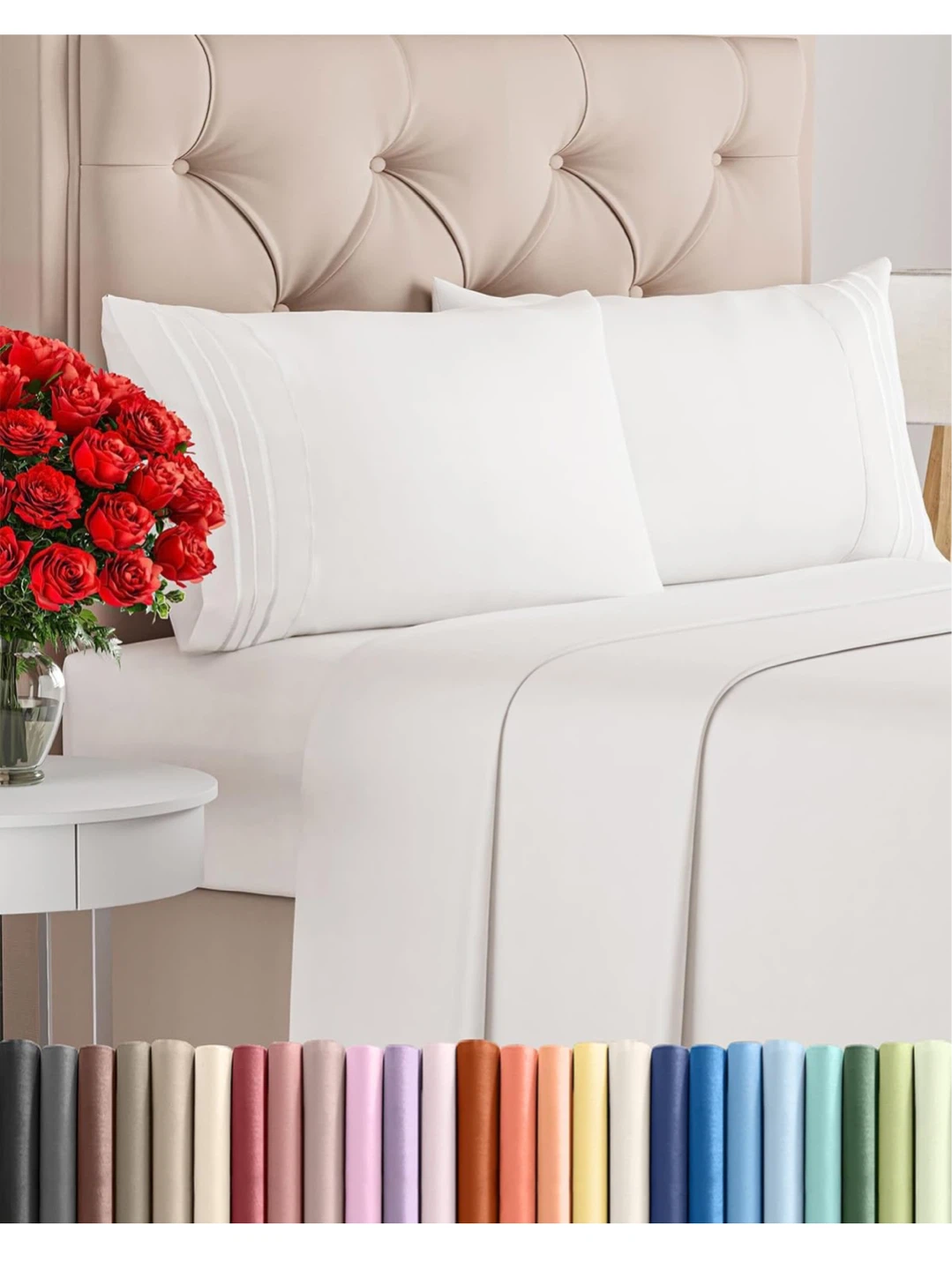 Luxury Queen size Bed Sheet Set - Ultra Soft, Cooling Comfort