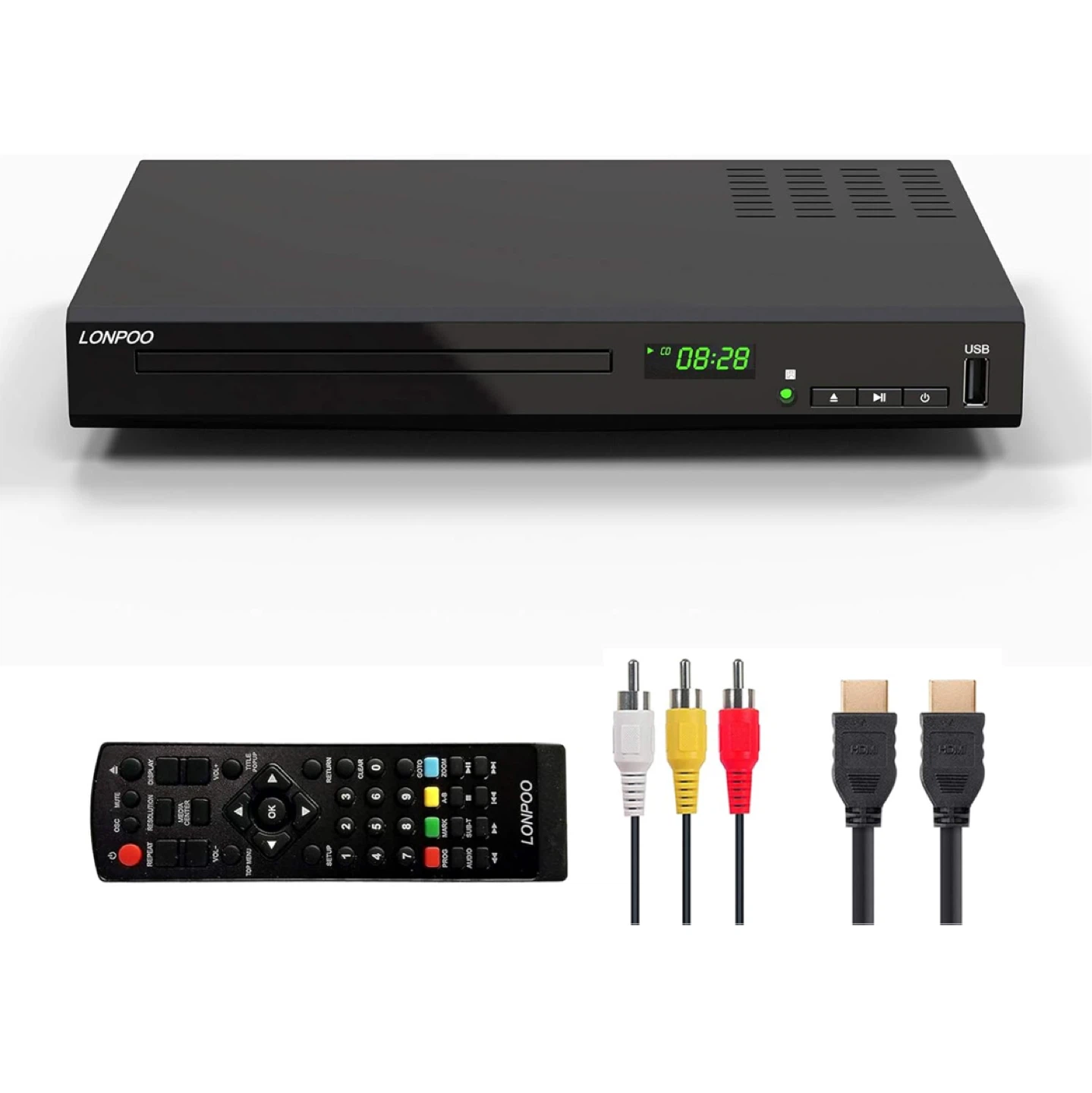 LONPOO Blu-ray DVD Player Full HD 1080P