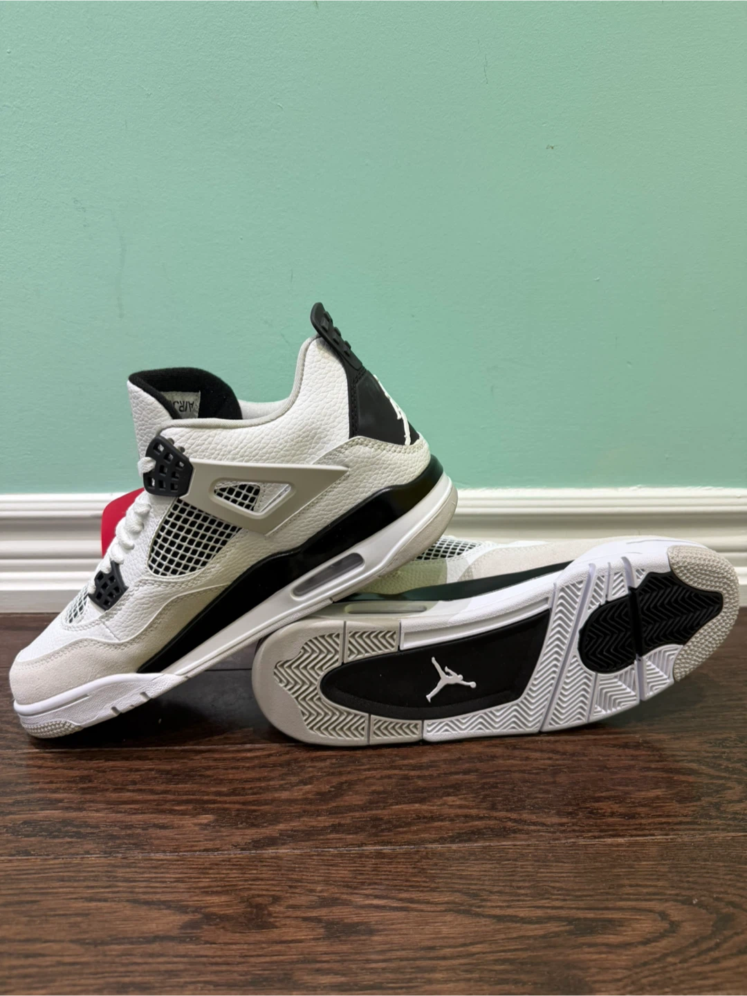 Jordan 4 Retro White Black Cement Toddler Shoes
