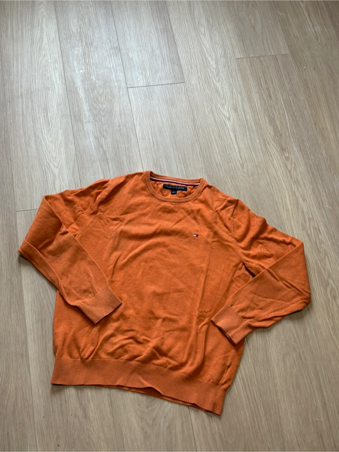 Tommy Hilfiger Orange Sweater - Size Medium