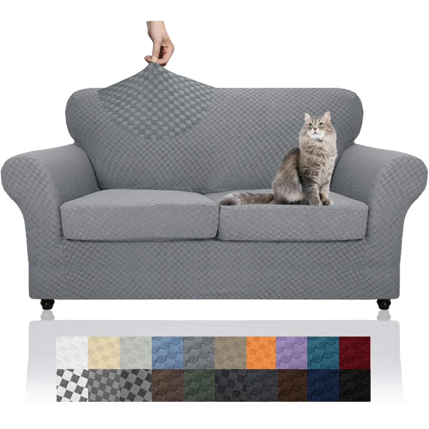 Yemyhom Loveseat Sofa Cover - Grey