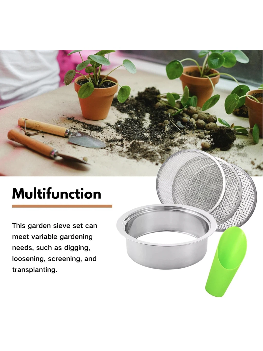 Stainless Steel Soil Sieve Set - photo 5