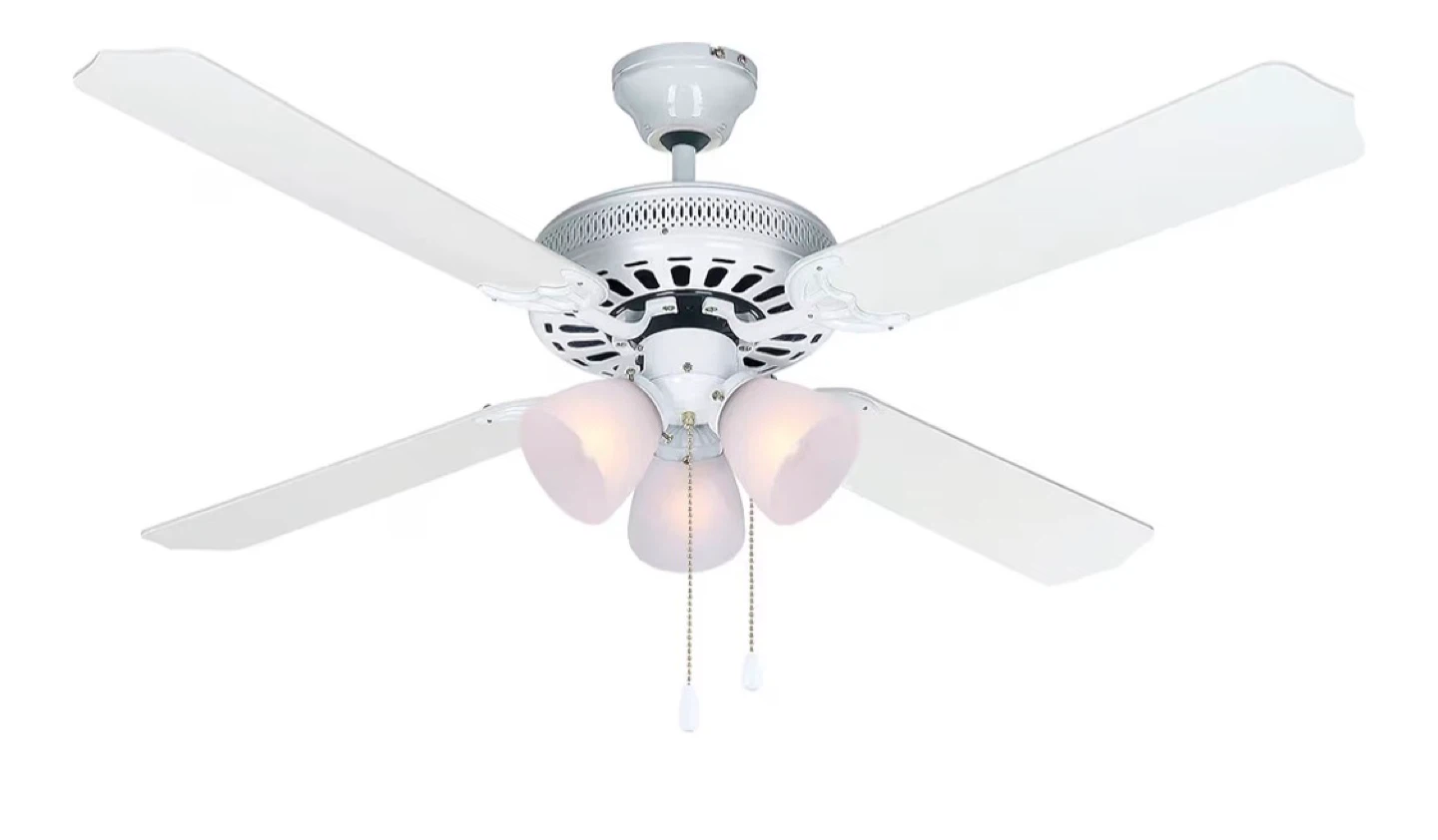 White Ceiling Fan with Lights