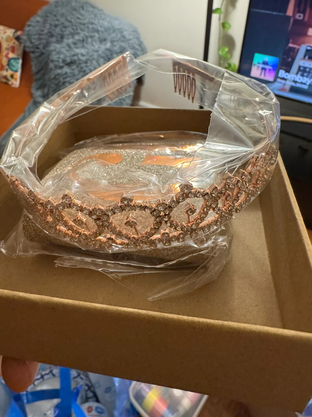 Rose Gold Birthday shash and Crown Set