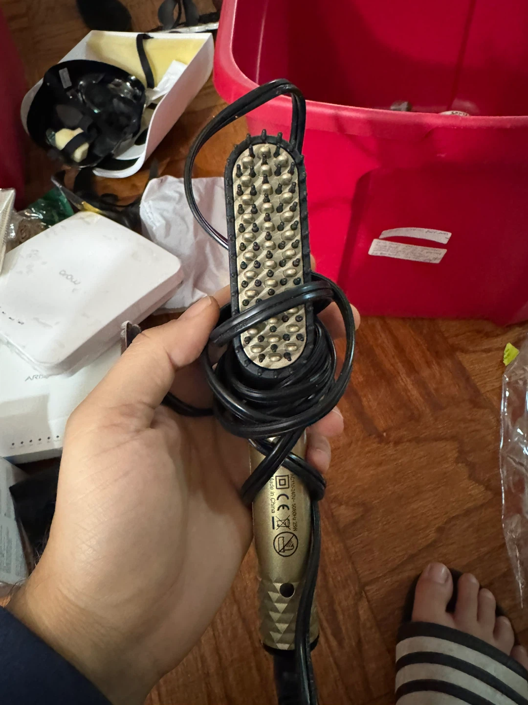 Mens beard straightening brush