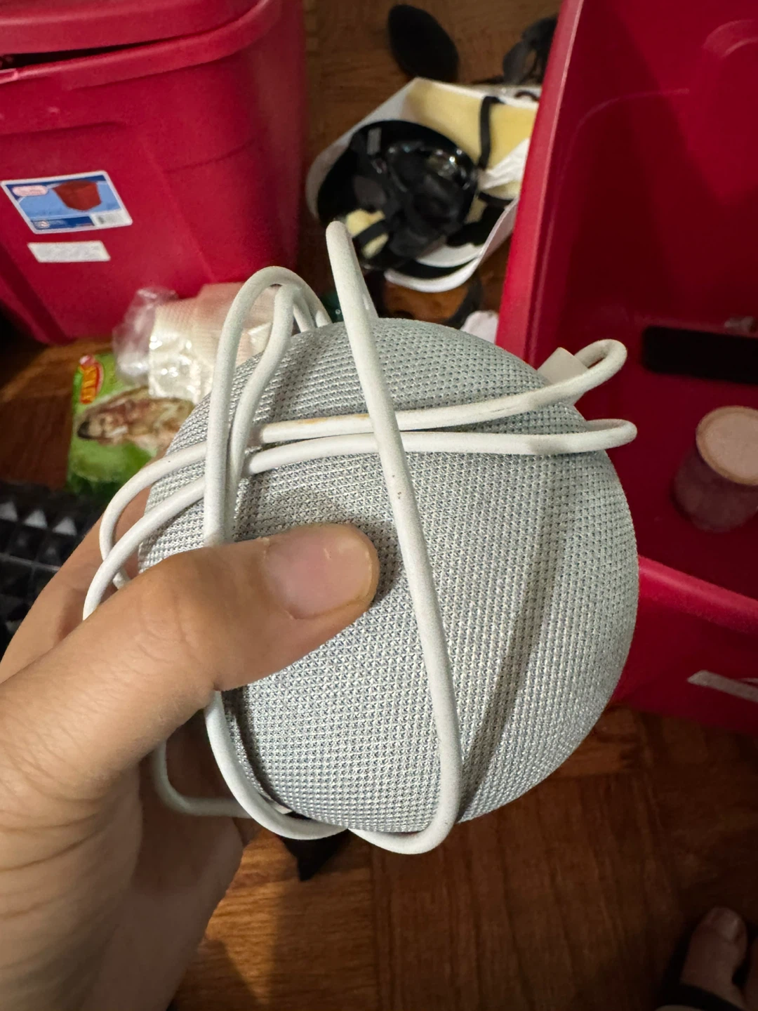 Google Home Mini Smart Speaker - Chalk