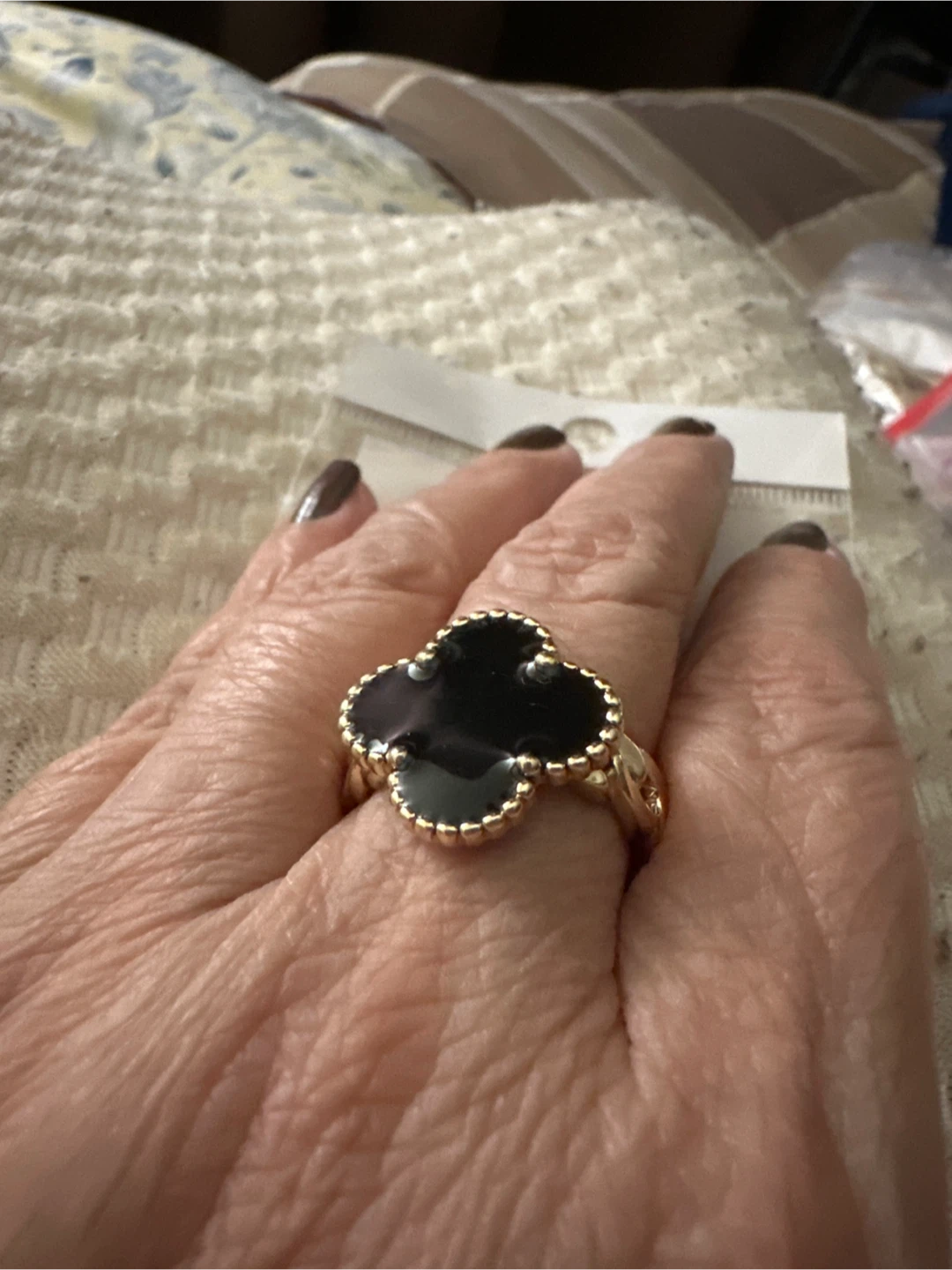 Xuping Clover Ring - Black