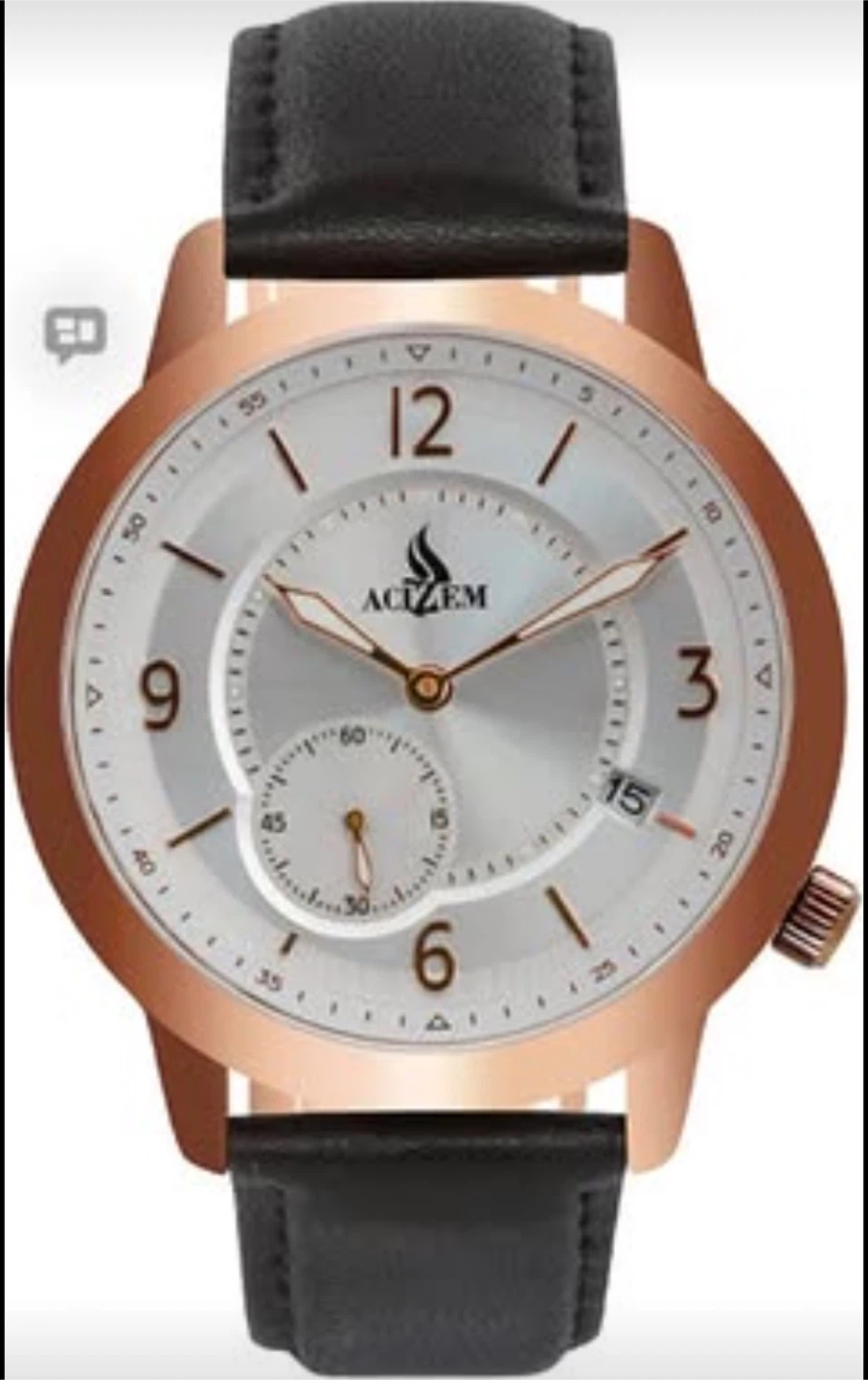 ACIZEM Squint Analog Watch Rose Gold Case