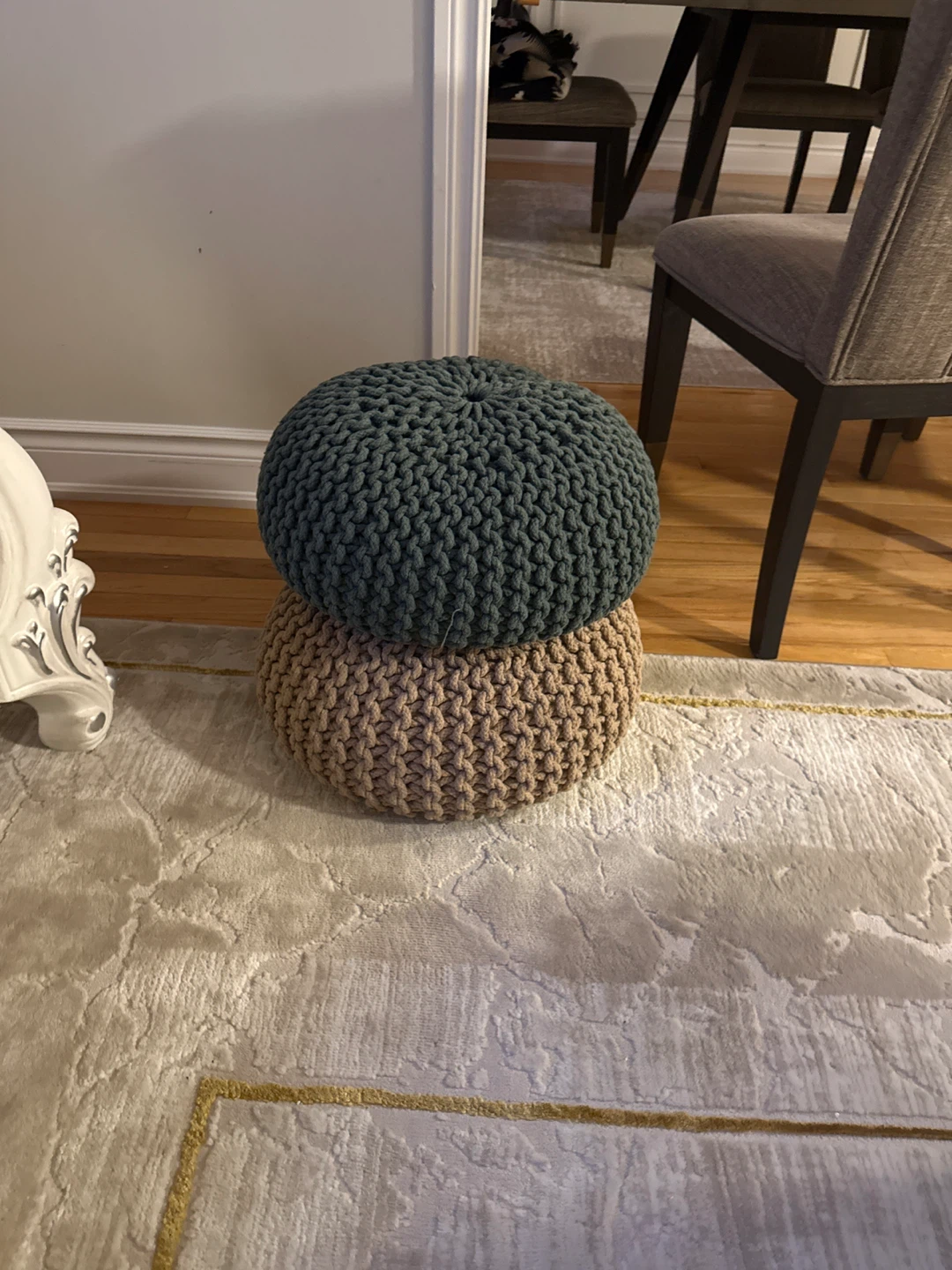 Knit Poufs (Set of 2) - photo 3
