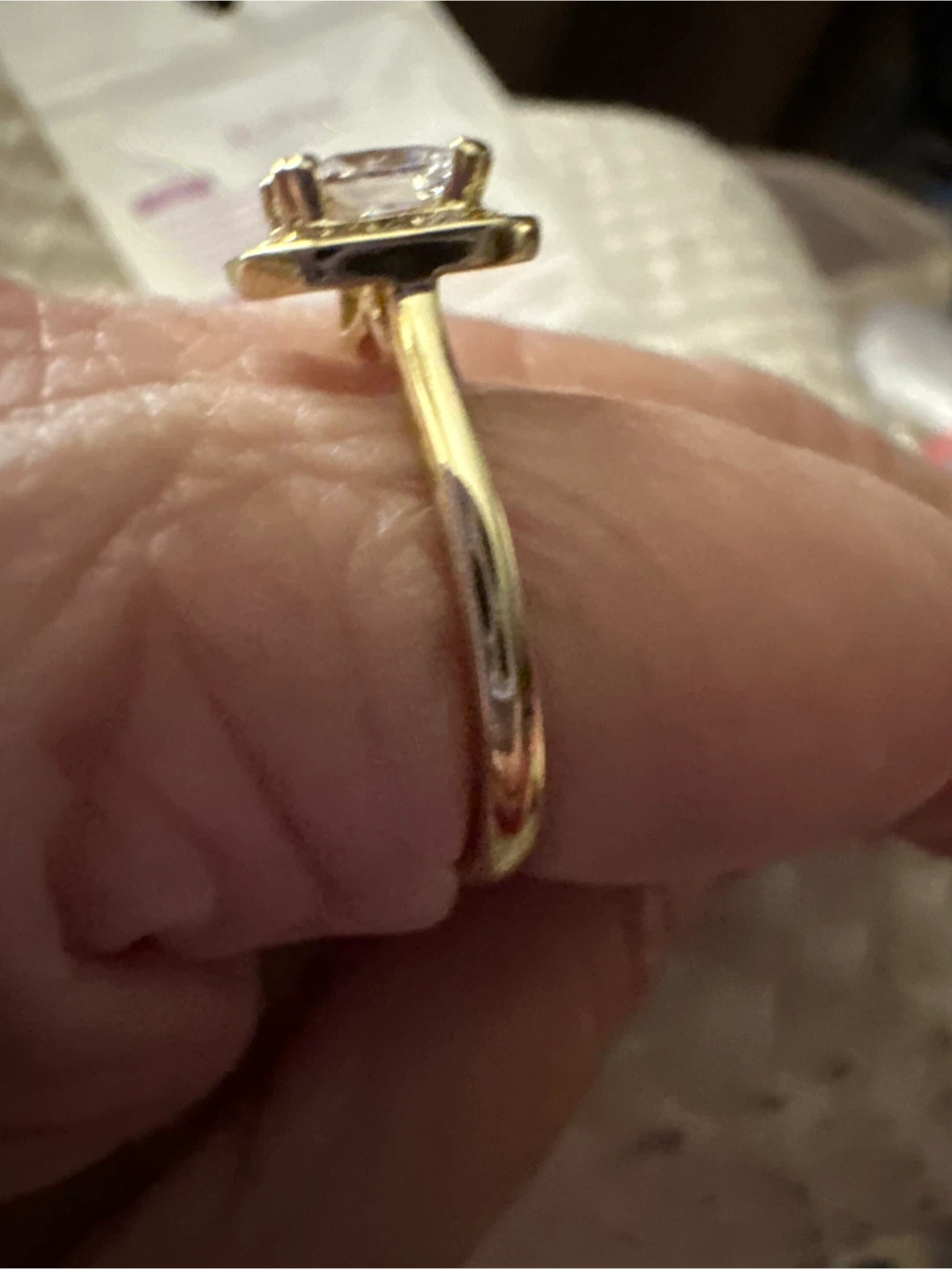 Xp 14k laminated Gold Square Halo Ring - photo 2