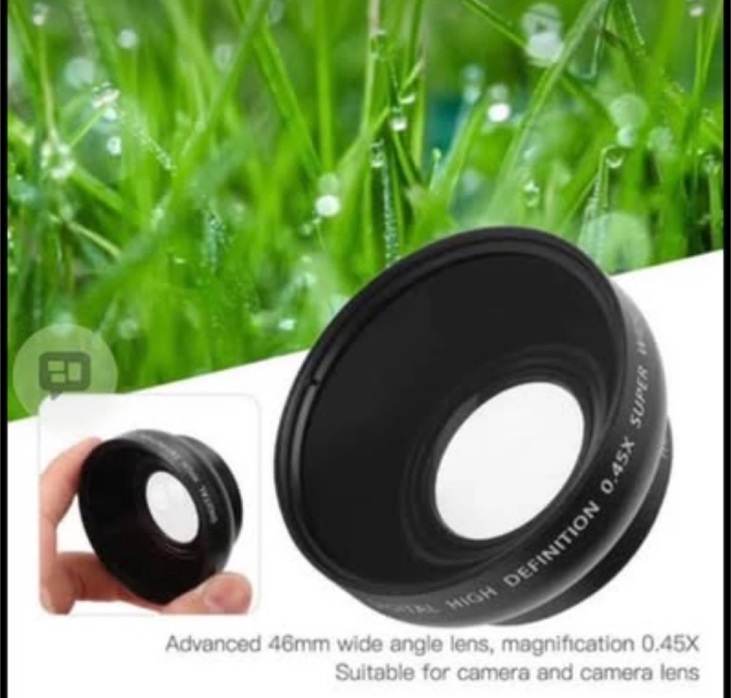 0.45X Super Wide Angle Lens with Macro for Camera - photo 3