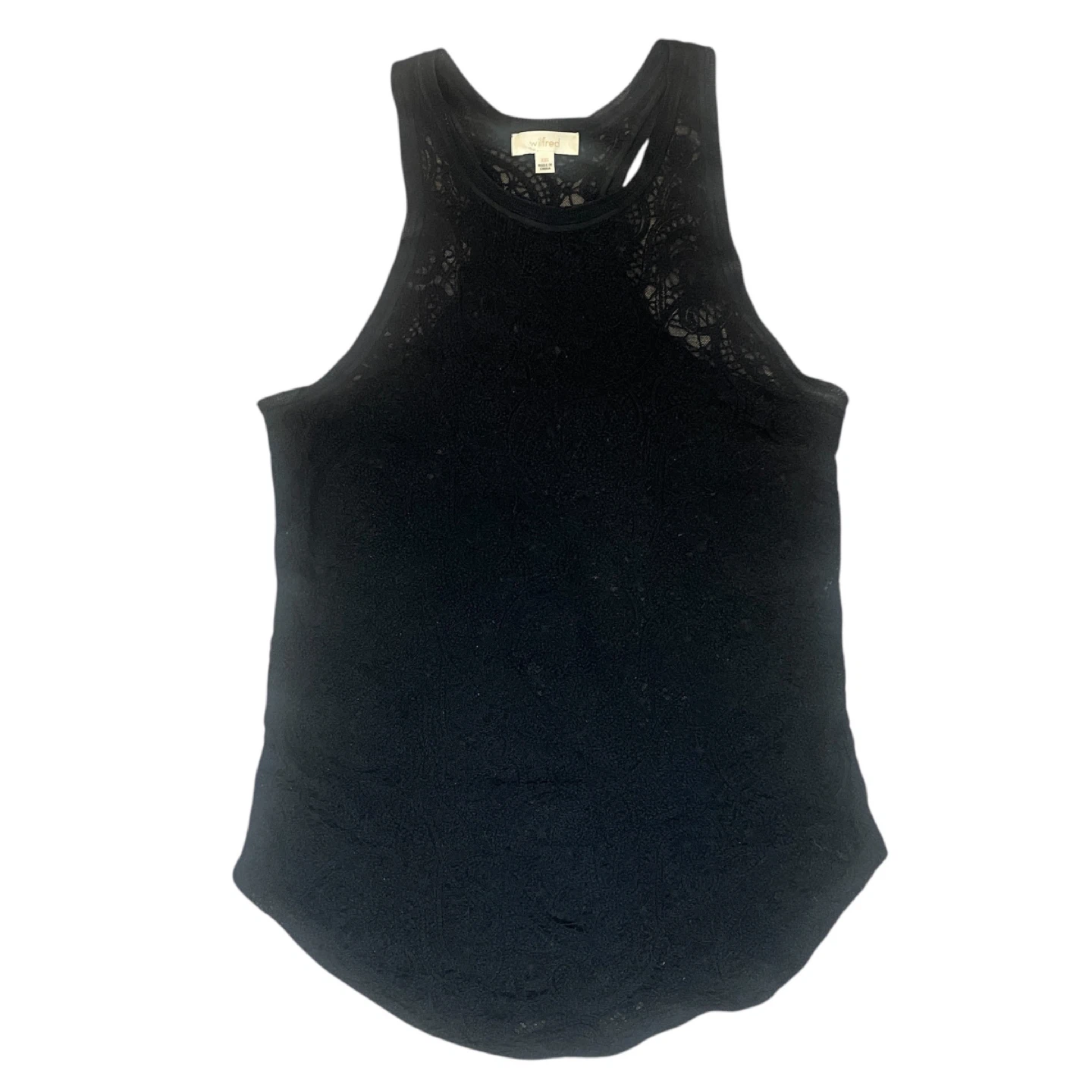 Aritzia Wilfred Volant Black Lace Tank Top Size XXS - photo 2