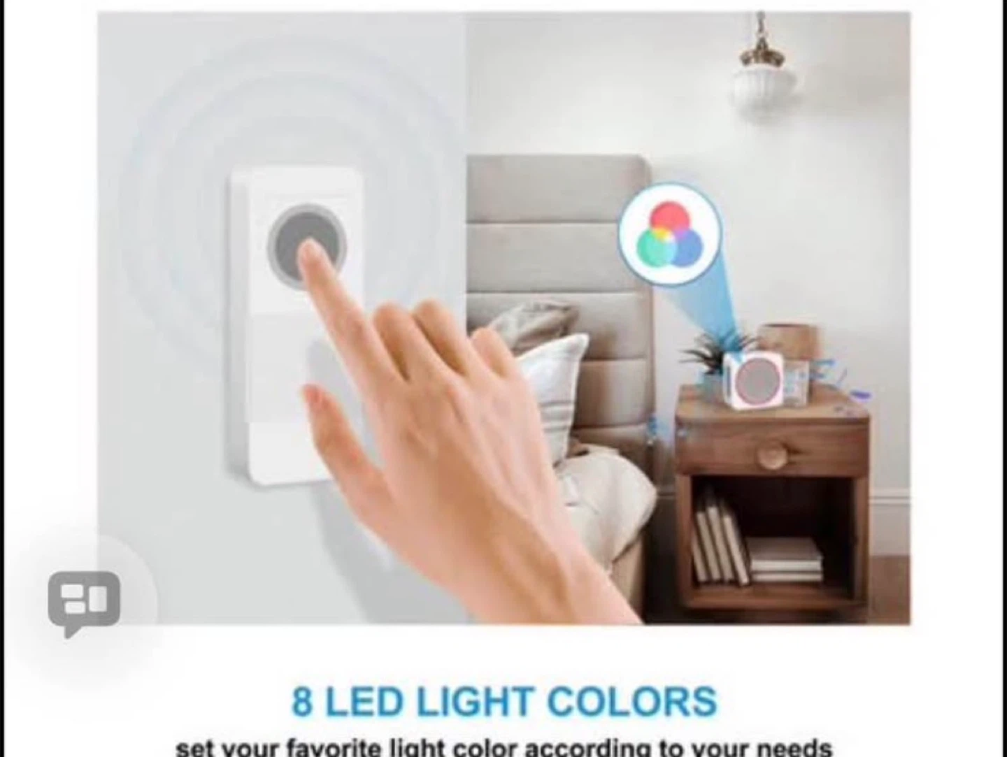 Smart Doorbell with 8 LED Light Colors - photo 2
