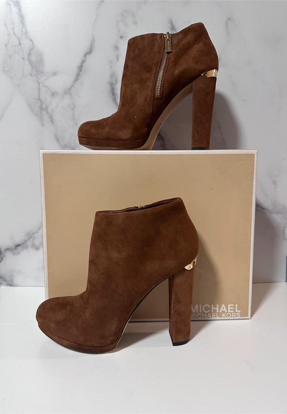 Michael Kors Suede Ankle Boots