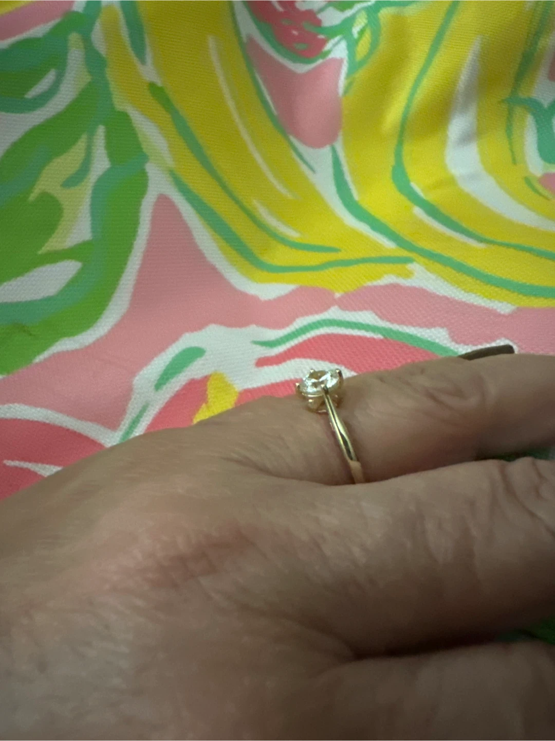 14k Gold laminated Solitaire Engagement Ring - photo 2