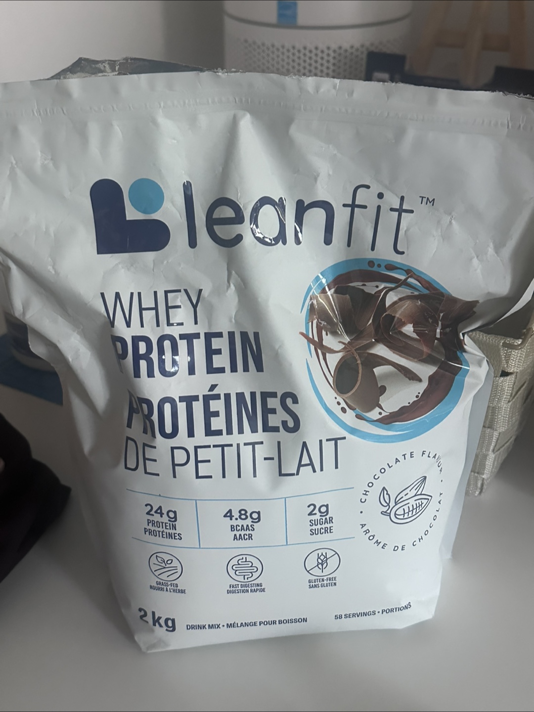 Leanfit Whey Protein Powder - Chocolate Flavour - 2kg