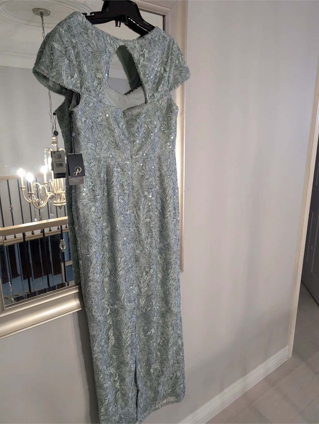 New Adrianna Papell long Beaded Lace Dress - photo 4