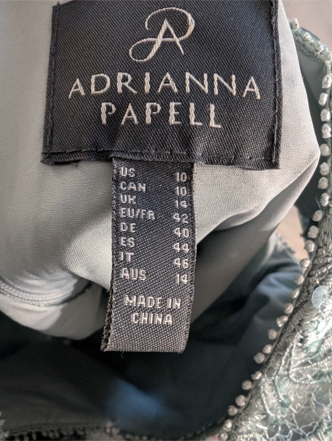 New Adrianna Papell long Beaded Lace Dress - photo 5